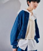 INDIGO 裏毛&ピグメントダイ　ブルゾン